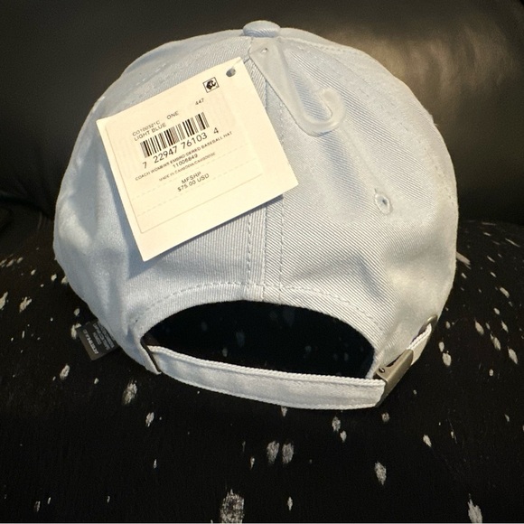 Coach Luxury Baseball Cap Adjustable Minimalist Light Blue NWT Retail $75.00 - Picture 3 of 5